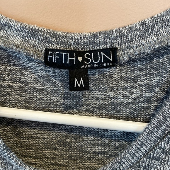 Fifth Sun Gray Sleeveless Top - 'But First, Coffee' - Picture 3 of 4